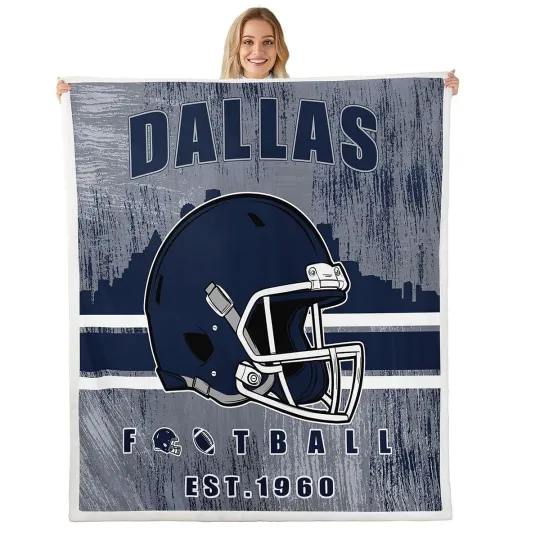 Discover Cowboys Football Sherpa Blanket Boys Girls Fleece Throw Blanket Gridiron Gift...