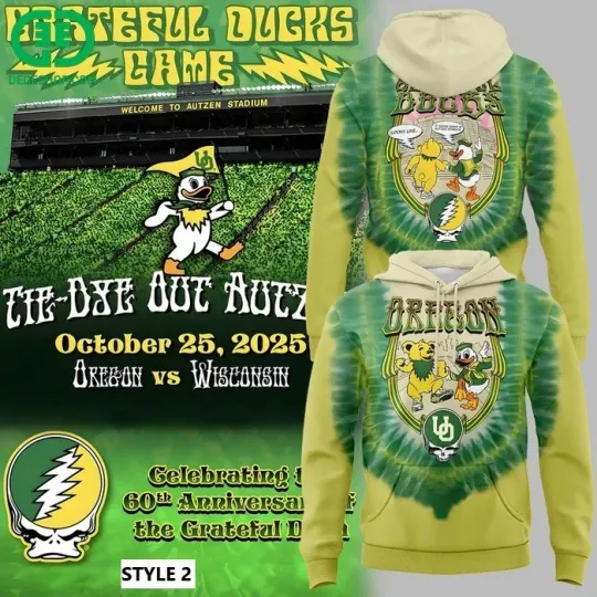 Discover Oregon Duck x Grateful De*d "Grateful Ducks" Limited 2025 3D Hoodie