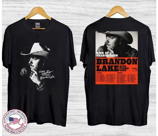 Discover Brandon Lakes King of Hearts Tour 2025 2026 Double Sided T-Shirt