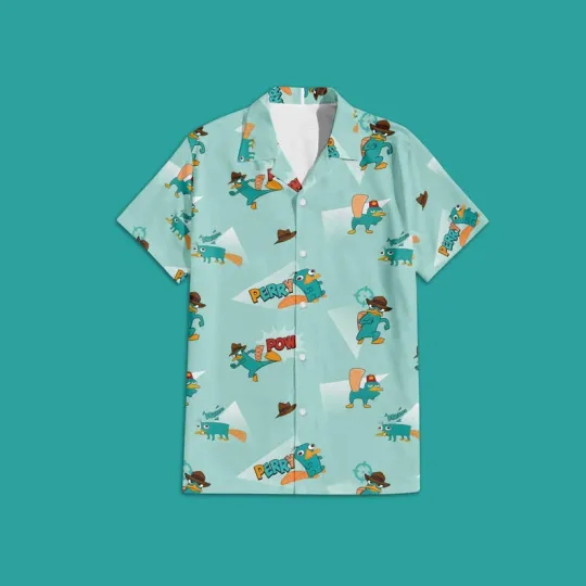 Disney Perry The Platypus Agent Hawaiian Shirt