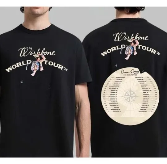 Conan Gray Wishbone World Tour 2026 Double Sided T-Shirt