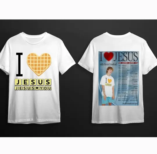 Discover Bryce Crawford 2026 US Tour I Love Jesus T-Shirt