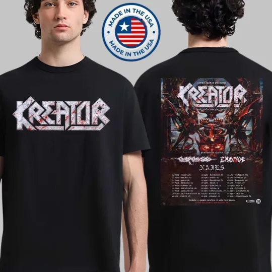 Discover Kreator Krushers Of The World UK And Europe Tour 2026 T-Shirt