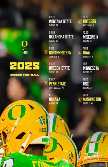 Discover Oreg ducks 2025 Schedule Poster Vertical Poster Football