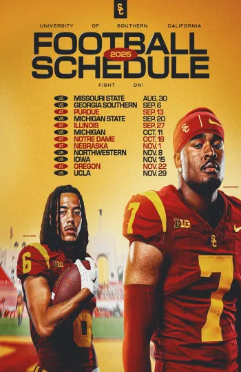 Discover USC Trojans 2025 Football Schedule Poster