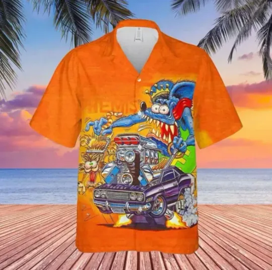 Discover Rat Fink Hot Rod Disney Hawaiian Shirt