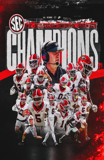 Discover GA bulldogs 2025 SEC Champions Poster 11 x 17 Inches Georgia SEC Champion 2