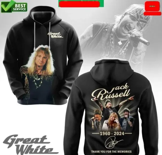 Discover Great White Jack Russell 1960 2024 Great AOP 3D hoodie Gift For Valentine