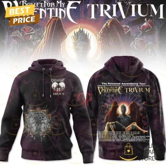 Bullet For My Valentine Trivium Design Hoodie 3D