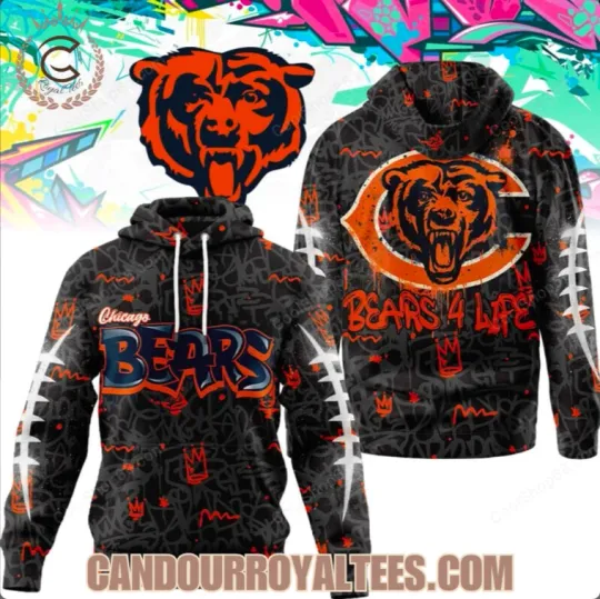 Discover Bears Graffiti For Life Design Hoodie 3D Gift For Valentine