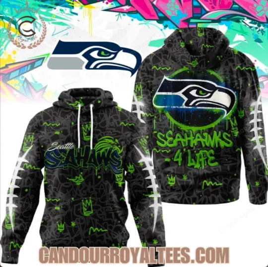 Discover Seattle Graffiti For Life Design Hoodie 3D Gift For Valentine