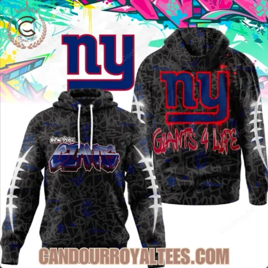 Discover Giants Graffiti For Life Design Hoodie 3D Gift For Valentine