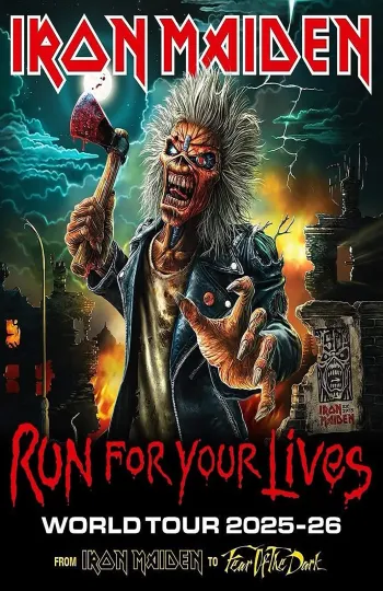 Discover Iron Maiden Run For Your Lives Tour Poster  Iron Maiden Band T-Shirt