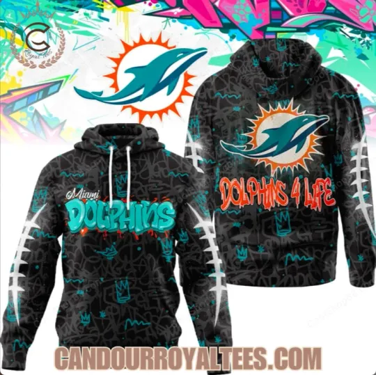 Discover Dolphins Graffiti For Life Design Hoodie 3D Gift For Valentine