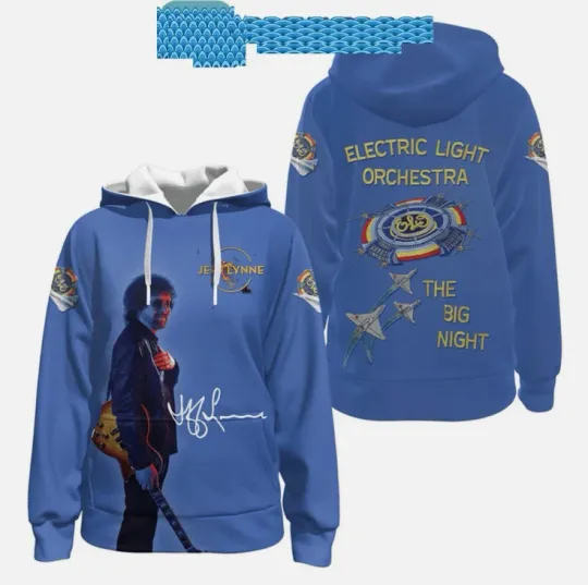 Discover Jeff Lynne Electric Light Orchestra The Big Night Hoodie 3D Gift For Valentine