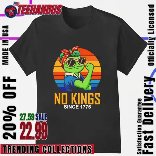 Discover Strong Frog No Kings Since 1776 T-Shirt