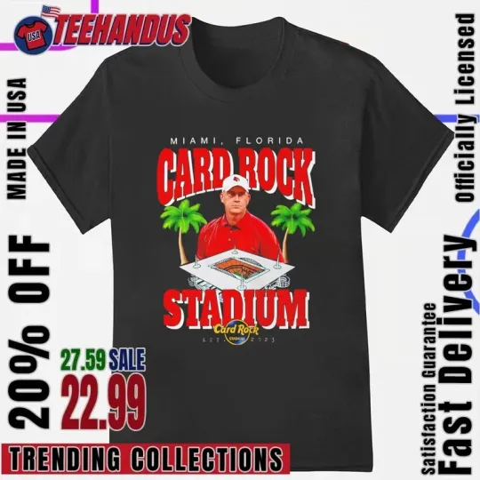 Discover Jeff Brohm Card Rock Stadium Est 2023 T-Shirt