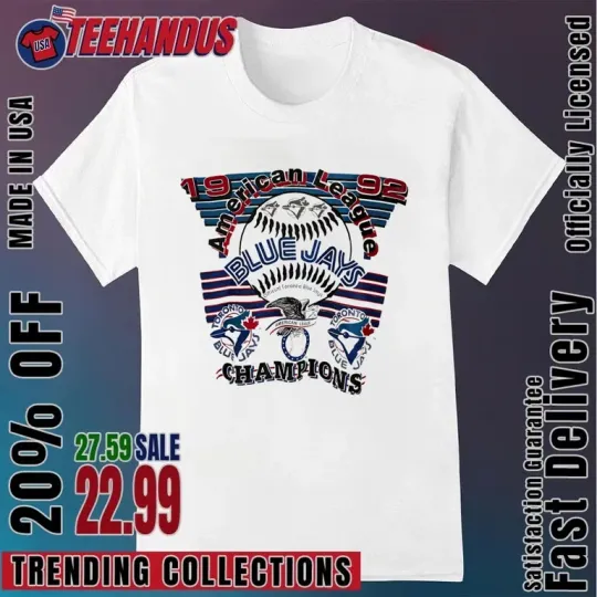 Discover Blue Jays American League Champions 1992 Vintage T-Shirt