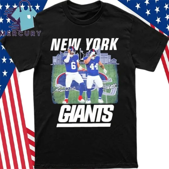 Discover Giants Jaxson Dart Cam Skattebo Skattebros T-Shirt