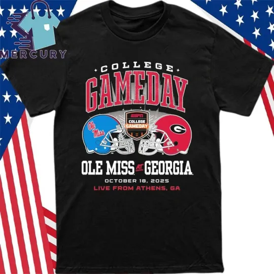 Ole Miss Vs Bulldogs 2025 College GameDay T-Shirt
