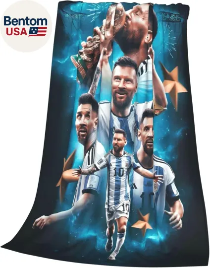 Discover Soccer Blanket Champion World Cup Fans Blanket Soft Cozy Fleece Flannel