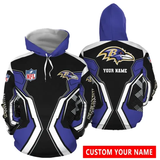 Discover Personalized Baltimore Football Team Ravenss Hoodie Lightweight Adults S-5XL