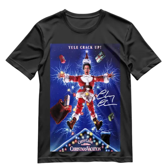 Discover Christmas Vacation Signed Chevy Chase 3D Graphic T-Shirt