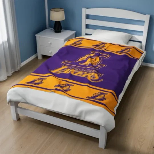 Discover los angeles lakers Velveteen Plush Blanket, cloth cover covering nba
