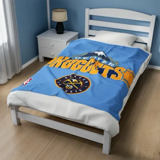 denver nuggets Velveteen Plush Blanket, cloth cover covering nba