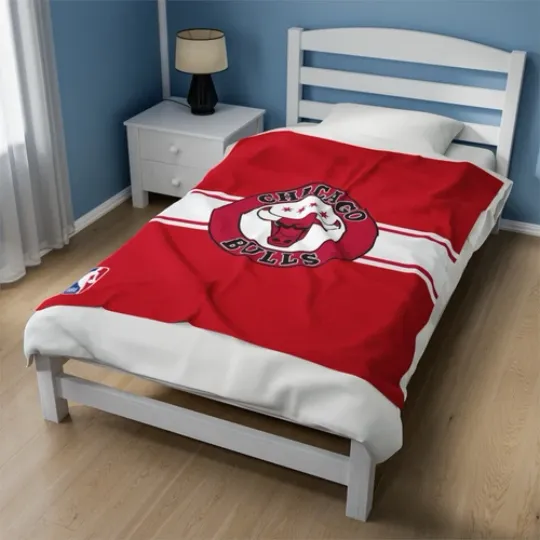 chicago bulls Velveteen Plush Blanket, cloth cover covering nba