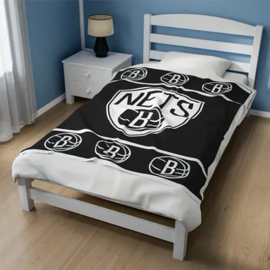 Discover brooklyn nets Velveteen Plush Blanket, cloth cover covering nba