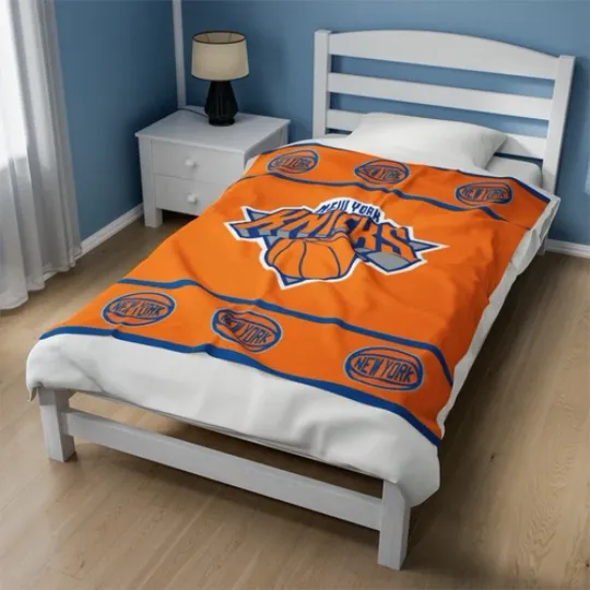 Discover new york knicks Velveteen Plush Blanket, cloth cover covering nba