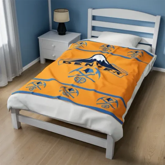 denver nuggets Velveteen Plush Blanket, cloth cover covering nba