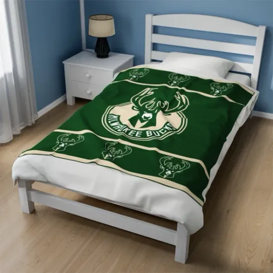milwaukee bucks Velveteen Plush Blanket, cloth cover covering nba