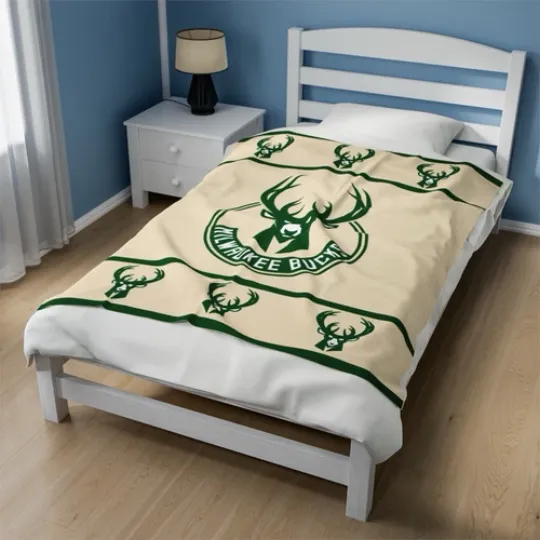 Discover milwaukee bucks Velveteen Plush Blanket, cloth cover covering nba