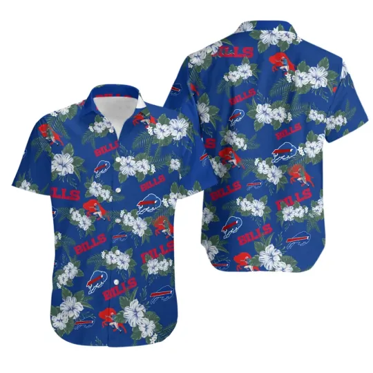 Discover Buffalo Football Team Billss Hawaiian Shirt Button Down Unisex Adults S-5XL