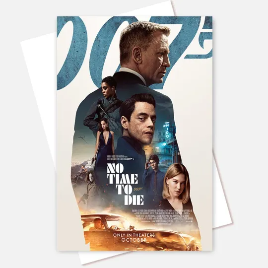 Discover No Time to Die Movie Poster, Action Movie Wall Art, Vertical Premium Matte Poster