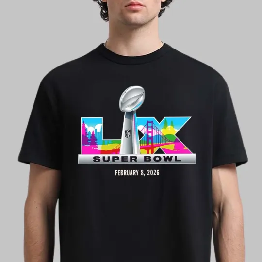 Discover football Super Bowl LIX 2026 Logo On February 8 T-Shirt