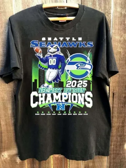 Discover Seattle Seahawks 2025 Nfc West Division Champions 2026 football Shirt VK07972