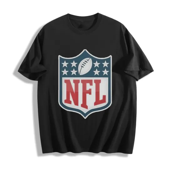 Discover football Logo Football Black T-Shirt