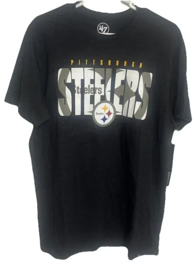 Discover Pittsburgh Steeler t-shirt M Football '47 Brand shirt short sleeve football New