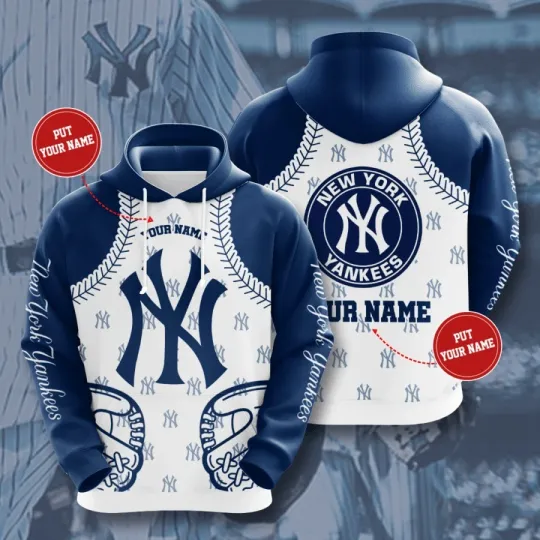 Discover Personalized New York Baseball Team Yankeess 3D Hoodie, Unisex Adults S-5XL