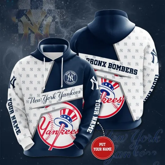 Discover Personalized New York Baseball Team Yankeess 3D Hoodie, Unisex Adults S-5XL