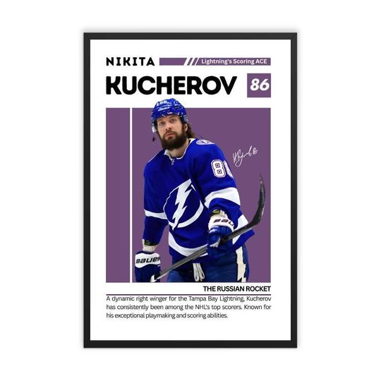 Discover Nikita Kucherov Tampa Bay NHL Vertical Poster Wall Art