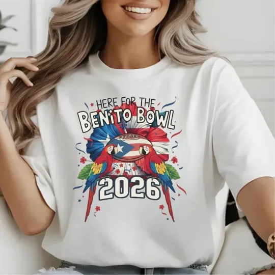 Discover Benito Bowl 2026 Football Shirt & Hoodie – Torn Fabric Sporty Fan Tee