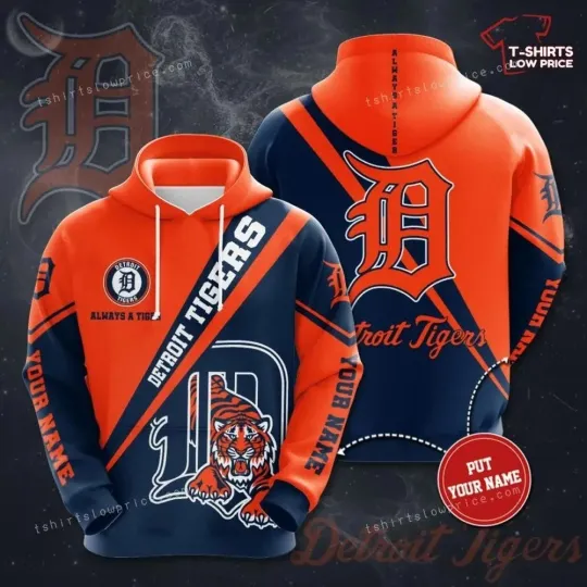Discover Personalized Detroit Baseball Team Tigerss 3D Hoodie, Unisex Adults S-5XL