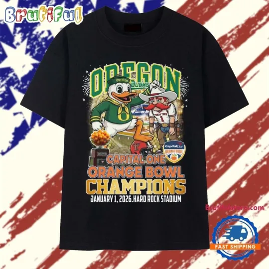 Discover Oreg ducks Football 2026 Capital One Orange Bowl Champions Winner T-shirt
