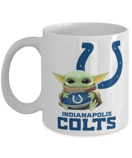 Discover Coffee Mug Indianapolis COLTS football Football COLTS Yoda Coffee Mug Gift