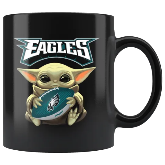 Discover Philadelphia EAGLES Baby Yoda Coffee Mug Star Wars Yoda Funny EAGLES Coffee Mug