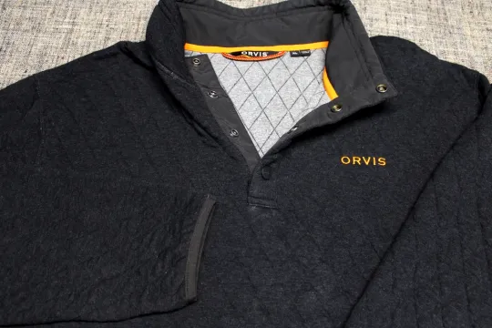 Discover ORVIS QUILTED COTTON POLY FILL 1/4 ZIP PULLOVER-XL-EXCELLENT SPOTLESS QUALITY
